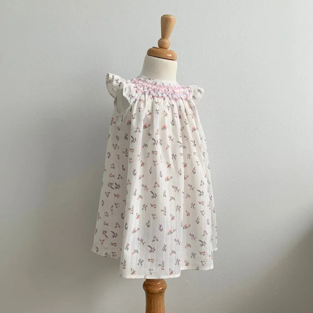 NWT - Pretty Girls Smocked Bishop Dress Floral Cute Spring & Summer Casual 2T - Picture 3 of 14